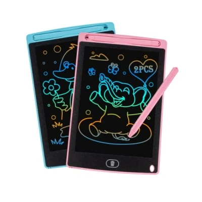 Afbeelding van Lcd schrijfbord, tekenbord, scherm, 2 stuks, 8,5 inch, milieuvriendelijk, helder, kleurrijk letterpad, educatief speelgoed, cadeau voor kinderen van 3 tot 6 jaar oud (2 stuks)