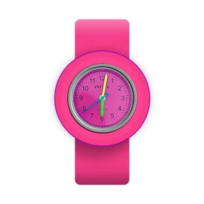 Afbeelding van Slap on horloge siliconen kwarts nummer mode sporthorloge armband voor kinderen jongen meisje dames heren unisex snap kinderhorloges, Roos Rood, S, riem
