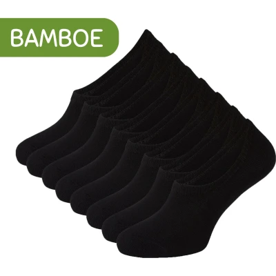 Afbeelding van Sokjes.nl ® Bamboe no show Footies 8 paar Zwart 43 46 Sokken