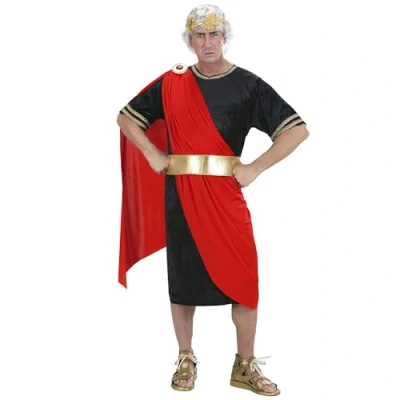 Afbeelding van Widmann Toga Kostuum Stijlvol Nero Man Rood, Zwart Medium Carnavalskleding Verkleedkleding