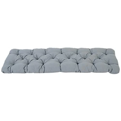 Afbeelding van Ambientehome, Tuinbank gewatteerd kussen voor 3 zits bank. ca. 150x 50x8 cm, kleur: grijs