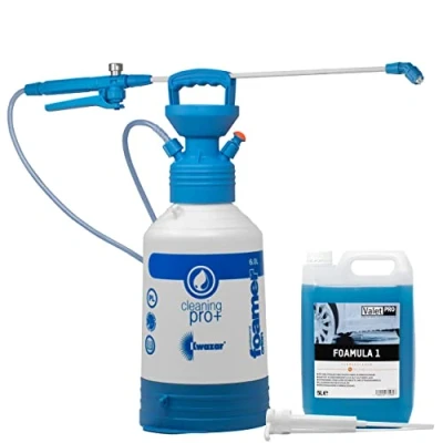 Afbeelding van detailmate Voorwasset: ValetPRO Foamula 1 (5 L) Snow FoamOrion Super Foamer Pro+ Viton drukspuit 6 liter + dispenser pomp