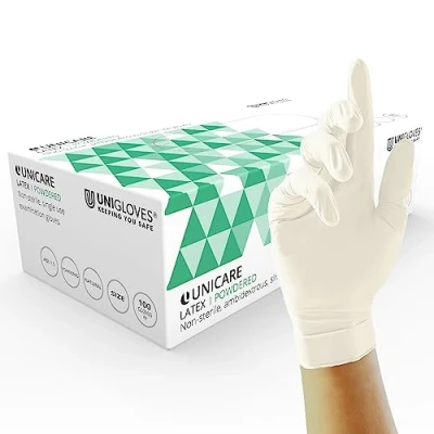 Afbeelding van Unigloves Unicare GS0021 Onderzoekshandschoen met poedervorm Latex