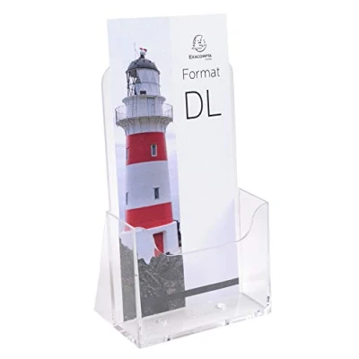 Afbeelding van Exacompta Ref 75058D Teller Display voor A5 documenten 173 x 73 214mm groot, voorgemonteerd, gemaakt van helder polystyreen, 28mm diepe zak