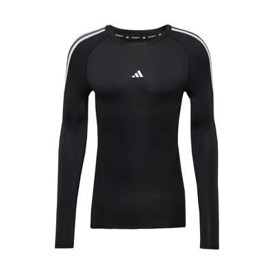 Afbeelding van adidas Performance Techfit 3 Stripes Longsleeve Longsleeve, Heren, Maat: Small, Black