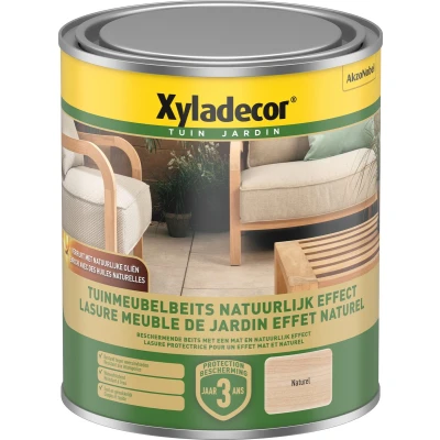 Afbeelding van Xyladecor Tuinmeubelbeits Natuurlijk Effect Blank 750ml