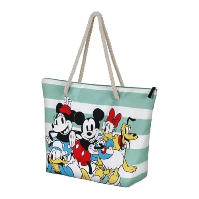 Afbeelding van Karactermania Disney Mickey Minnie Mouse Donald Duck Strandtas Shopper Tas Veelkleurig