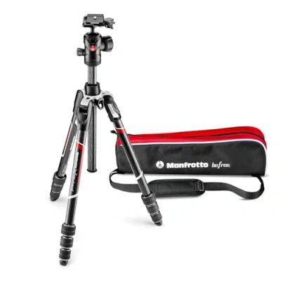 Afbeelding van Manfrotto Befree Advanced Twist camera statief kit reisstatief met vloeistofkop en draaisluiting, draagbaar compact, carbon voor DSLR, reflex, spiegloos, accessoires