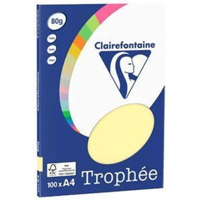 Afbeelding van Clairefontaine Trophée Kopieerpapier A4 80 gram Geel 100 vellen