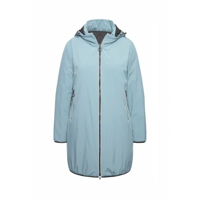 Afbeelding van Ulla Popken Hyprar Reversible Quilted Winterjas, Dames, Maat: 42/44, Gray blue