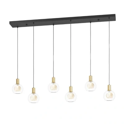 Afbeelding van Stars of Light Zwarte hanglamp Terque met goud 390281
