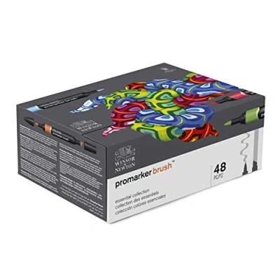 Afbeelding van Winsor &amp; Newton Brushmarker Set Essential Collection 48 stuks