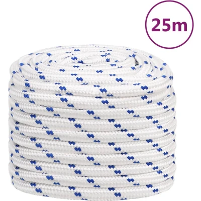 Afbeelding van vidaXL Boot touw 20 mm 25 m polypropyleen wit