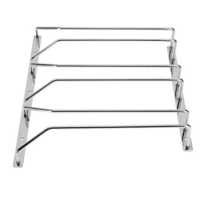 Afbeelding van Dianoo Wijnglashouder onder kast opknoping wijnglas standhouder met schroeven chroom afwerking 27 cm 3 rijen