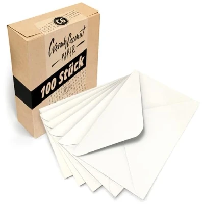 Afbeelding van Japun enveloppen wit (100 stuks) van papier, envelop zonder venster DIN C6 162 x 114 mm