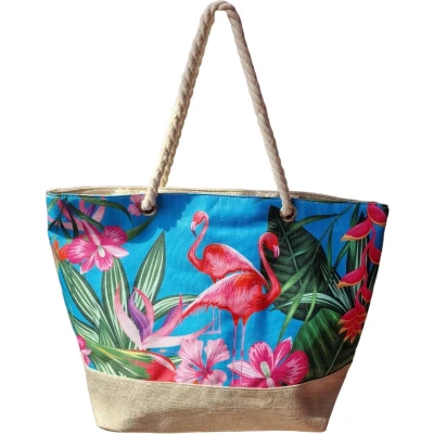Afbeelding van Strandtas Big Shopper Zwemtas XL Flamingo