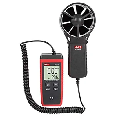 Afbeelding van UNI T UT363S professionele digitale anemometer windmeter voor windsnelheid en temperatuur met LCD display