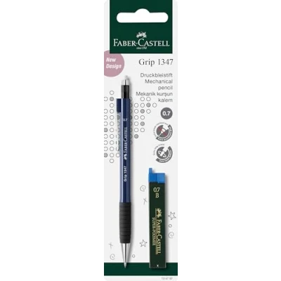 Afbeelding van Faber Castell 134797 vulpotlood GRIP inclusief 12 vullingen, hardheid: B, stiftdikte: 0,7 mm, schachtkleur, kleur gesorteerd (geen kleurkeuze mogelijk)
