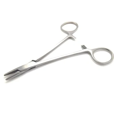 Afbeelding van MJW Vergrendeling Tang Stud Bal Oorbel Houder Mayo Hegar Vissen Veterinaire Gereedschap 14 CM