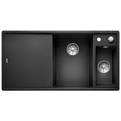 Afbeelding van Blanco Axia III 6 S 1.5 spoelbak met spoeltafel in antraciet glazen snijplank 523472