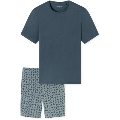 Afbeelding van Schiesser Pyjama, Heren, Maat: 54, Blau