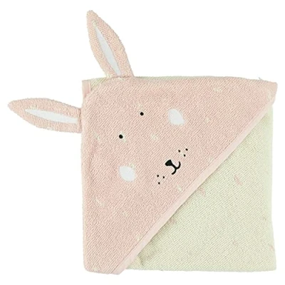 Afbeelding van Trixie badcape Mrs. Rabbit 75x75cm roze
