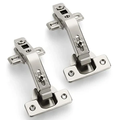 Afbeelding van Furniware 135gevouwen deurscharnieren, 2 pack hoek keukenkast Lazy Susan scharnieren volledige overlay verborgen voor kast, gevouwen deur, combinatie met schroeven