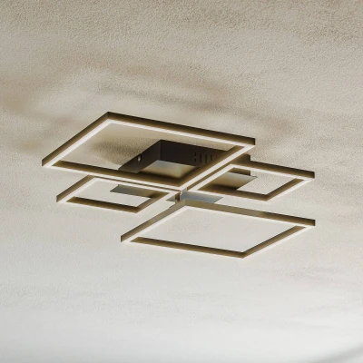 Afbeelding van Briloner Leuchten FRAME LED plafondlamp 3093 015 CCT kleurtemperatuurregeling incl. afstandsbediening traploos dimbaar via nachtlichtfunctie timerfunctie IP20 25.000 branduren 75 x 46,7 7,5 cm
