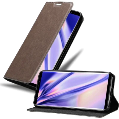 Afbeelding van Cadorabo Hoesje geschikt voor Samsung Galaxy NOTE 9 in KOFFIE BRUIN Beschermhoes Case magnetische sluiting Cover