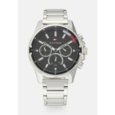 Afbeelding van Tommy Hilfiger Mason Chronograaf silvercoloured/black, Heren, Maat: One Size, Silver coloured/black