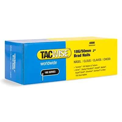 Afbeelding van TACWISE 1715 Type 18G / 50 mm gegalvaniseerde Brad nagels, zilver, 4000 Pack