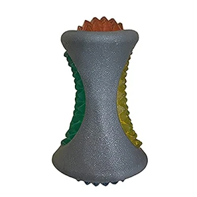 Afbeelding van Rosewood Jolly Doggy Throw and Flash Rubber Bone Hondenspeelgoed, Grijs, 13 cm