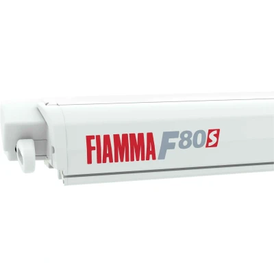 Afbeelding van Fiamma F80s 320 Cassetteluifel Polar White Royal Grey Grijs Cassetteluifels