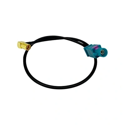 Afbeelding van Vecys DAB antenne SMB naar FAKRA kabel 30 cm 11,8 inch verlengkabel Universum stekker bus adapter RG174 type Z voor + FM universeel GPS navigatiesysteem