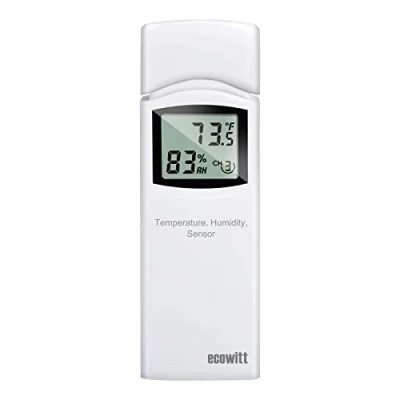 Afbeelding van ECOWITT Draadloze thermometer en hygrometer, temperatuur vochtigheidsmeter binnen buiten met lcd display, afstandsbediening via app WH31