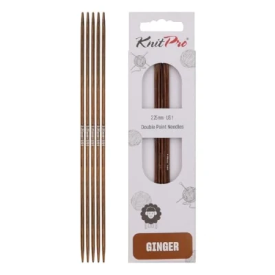 Afbeelding van KnitPro K31002 kousenbreinaalden, hout, bruin, 15 cm x 2,25 mm, 6 count