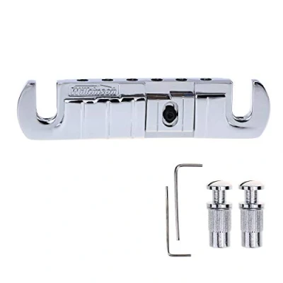 Afbeelding van Wilkinson GTB Verstelbaar Intonatie Wraparound Brug met Studs voor Les Paul stijl Elektrische Gitaar, Chroom