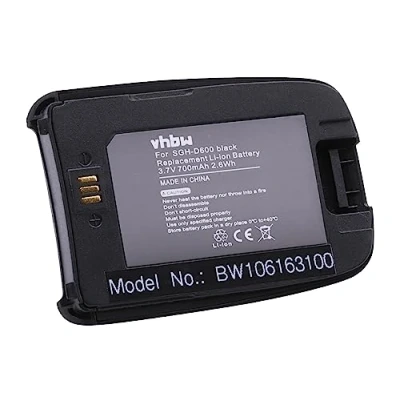 Afbeelding van vhbw Accu zwart compatibel met Samsung SGH D600 mobiele telefoon vervanging voor BST4389BE (700mAh, 3.7V, Li Ion)