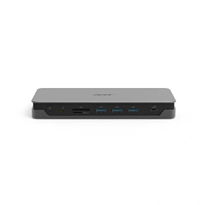 Afbeelding van Acer USB C Docking Station Type Gen 1 Dock ADK230 2xHDMI 2.0, DisplayPort 1.4, 1xUSB 3.1Gen.1, 3xUSB3.1 A Gen.1, RJ45/LAN, SD kaartlezer, audio aansluiting (ook voor headset)