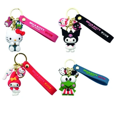 Afbeelding van Hello Kitty Friends Sleutelhanger Set 3D Silicoon