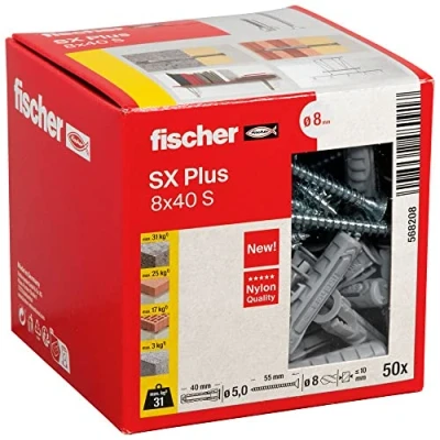 Afbeelding van fischer plug SX Plus 8 x 40 S met schroef
