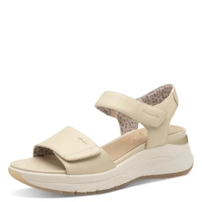 Afbeelding van TAMARIS Comfort Multiverstelbare damessandalen, beige, 37 EU, EU