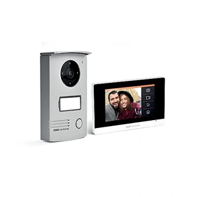 Afbeelding van SCS Sentinel PVF0040 Video intercom met kabel 2 aderige videodeur touchscreen 4,3 inch bekabelde videofoon, straattafel, bel, wandhouder, adapter, schroevendraaier VisioDoor 4.3+