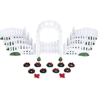 Afbeelding van Plastic arbor &amp; picket fences with decorations LEMAX