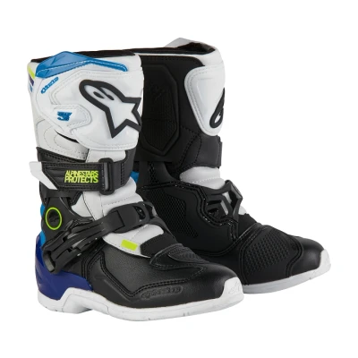 Afbeelding van Alpinestars 2024 Tech 3S Jeugd Crosslaarzen Wit / Zwart Blauw maat 29