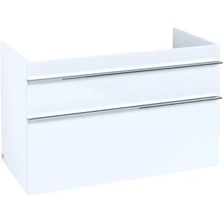 Afbeelding van Villeroy en boch venticello wastafelonderkast 953x590x502mm greep chroom corpus glossy white a92601dh