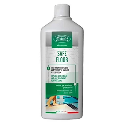 Afbeelding van Faber Safe Floor Antislipvloeistof voor keramische vloeren, groen, graniet, kwarts, anti slip behandeling vloeren met siliconen bodem, vloeistof 1 liter