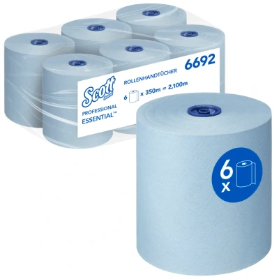 Afbeelding van Handdoekrol Scott Essential 1 laags 350m blauw 6692