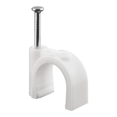 Afbeelding van Kabelklemmen met spijker voor kabels tot 14mm 100 stuks / wit