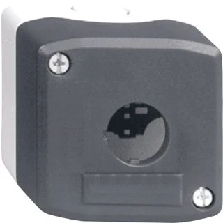 Afbeelding van SCHNEIDER ELECTRIC LEGE DRUKKNOPKAST KUNSTSTOF 1 BOORGAT VAN 22,5MM AFMETING: 68 X 68MM ONDERBAK L GRIJS DEKSEL D UL/CSA